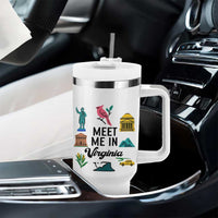 Meet Me in Virginia Tumbler With Handle Travel Souvenir East Coast State Pride