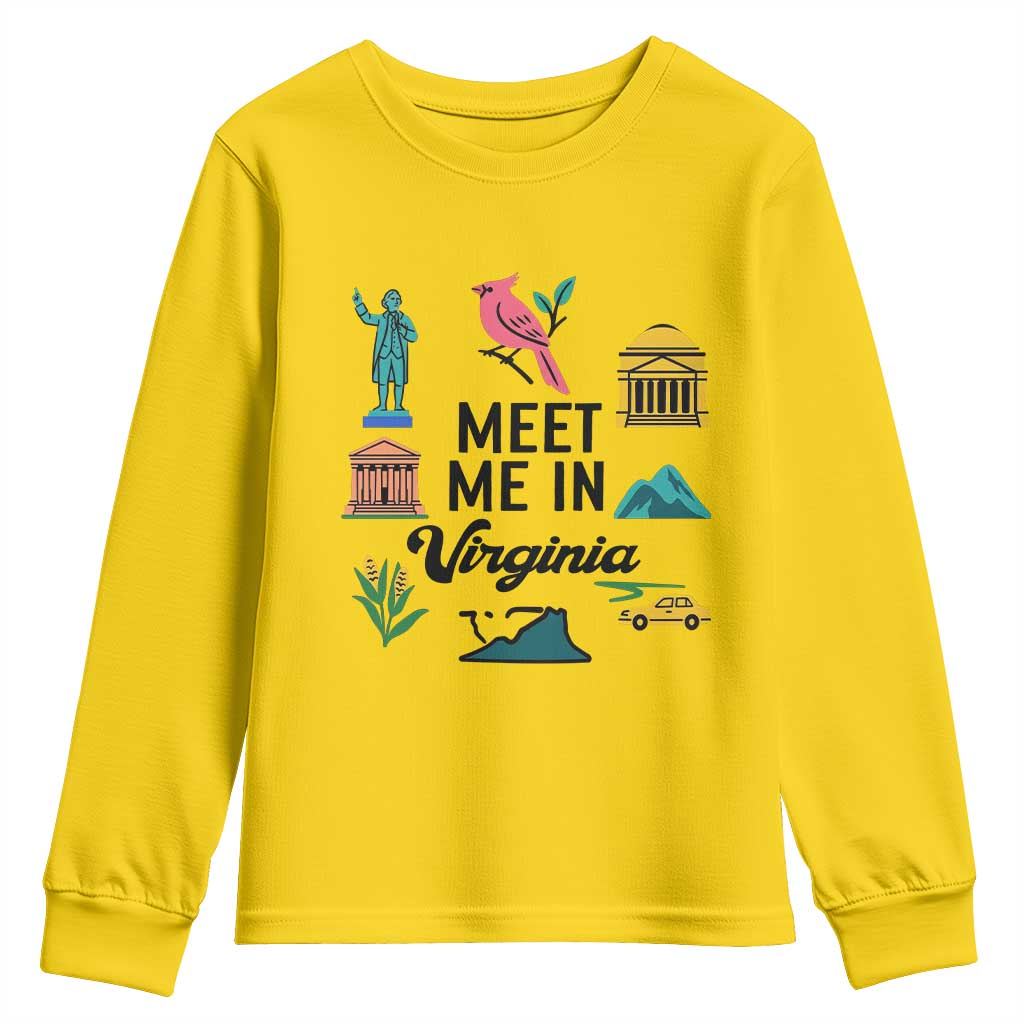 Meet Me in Virginia Youth Sweatshirt Travel Souvenir East Coast State Pride
