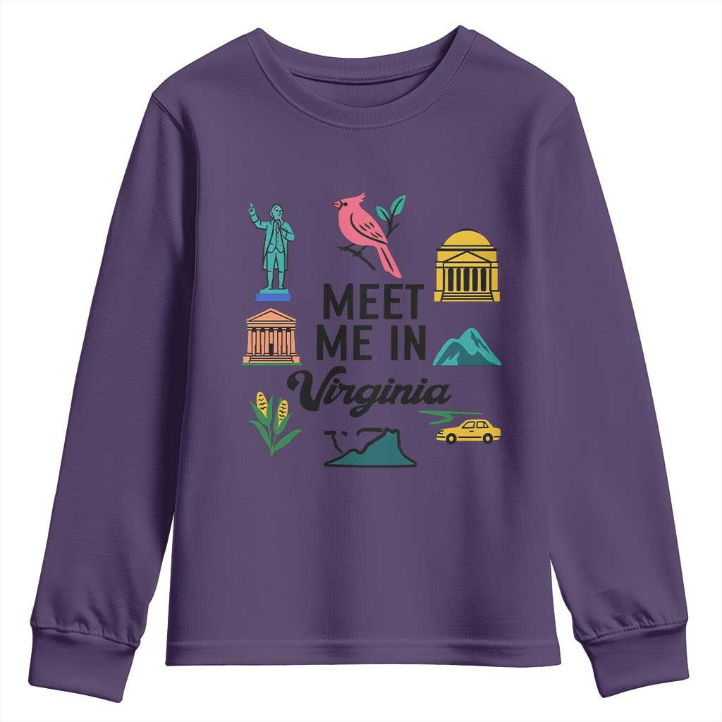 Meet Me in Virginia Youth Sweatshirt Travel Souvenir East Coast State Pride