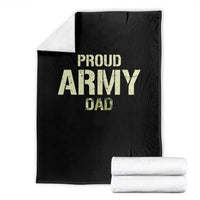 Proud Army Dad Throw Blanket Military Camo American Flag Father's Day