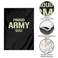 Proud Army Dad Garden Flag Military Camo American Flag Father's Day