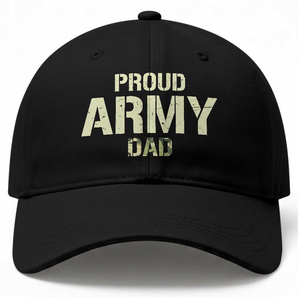 Proud Army Dad Baseball Cap Military Camo American Flag Father's Day