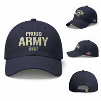 Proud Army Dad Baseball Cap Military Camo American Flag Father's Day
