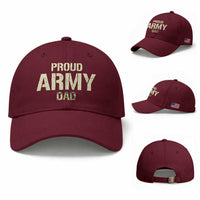 Proud Army Dad Baseball Cap Military Camo American Flag Father's Day