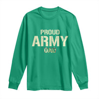 Proud Army Dad Long Sleeve Shirt Military Camo American Flag Father's Day