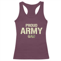 Proud Army Dad Racerback Tank Top Military Camo American Flag Father's Day