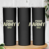 Proud Army Dad Skinny Tumbler Military Camo American Flag Father's Day