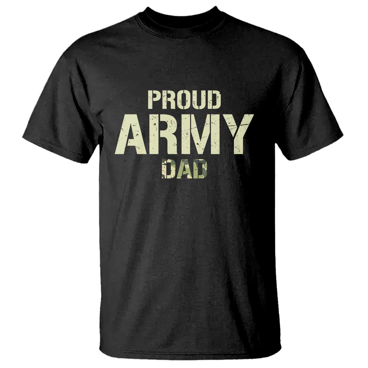 Proud Army Dad T Shirt Military Camo American Flag Father's Day