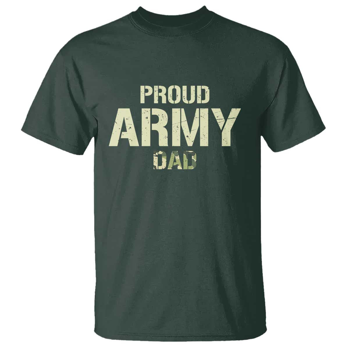 Proud Army Dad T Shirt Military Camo American Flag Father's Day
