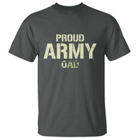 Proud Army Dad T Shirt Military Camo American Flag Father's Day