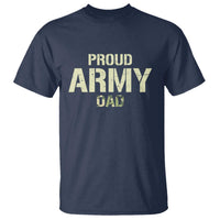 Proud Army Dad T Shirt Military Camo American Flag Father's Day