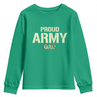 Proud Army Dad Youth Sweatshirt Military Camo American Flag Father's Day