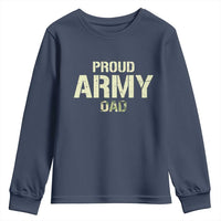 Proud Army Dad Youth Sweatshirt Military Camo American Flag Father's Day