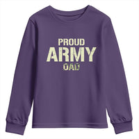 Proud Army Dad Youth Sweatshirt Military Camo American Flag Father's Day