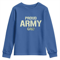 Proud Army Dad Youth Sweatshirt Military Camo American Flag Father's Day