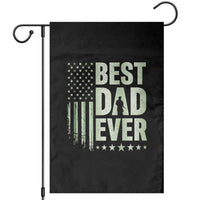 Best Dad Ever Garden Flag Military Camo American Flag Father's Day