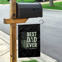 Best Dad Ever Garden Flag Military Camo American Flag Father's Day