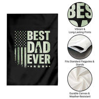 Best Dad Ever Garden Flag Military Camo American Flag Father's Day