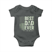 Best Dad Ever Baby Onesie Military Camo American Flag Father's Day