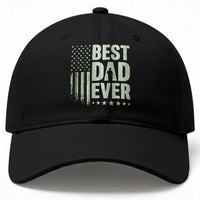 Best Dad Ever Baseball Cap Military Camo American Flag Father's Day