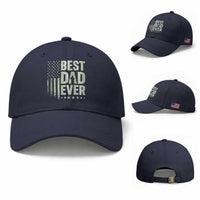 Best Dad Ever Baseball Cap Military Camo American Flag Father's Day