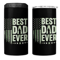Best Dad Ever 4 in 1 Can Cooler Tumbler Military Camo American Flag Father's Day