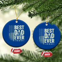 Best Dad Ever Ceramic Ornament Military Camo American Flag Father's Day