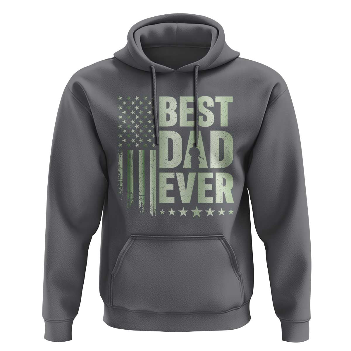 Best Dad Ever Hoodie Military Camo American Flag Father's Day
