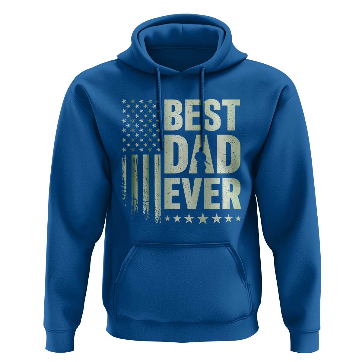 Best Dad Ever Hoodie Military Camo American Flag Father's Day
