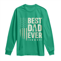 Best Dad Ever Long Sleeve Shirt Military Camo American Flag Father's Day