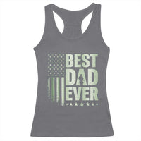 Best Dad Ever Racerback Tank Top Military Camo American Flag Father's Day