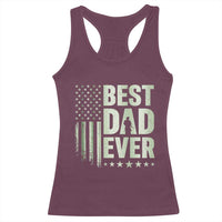 Best Dad Ever Racerback Tank Top Military Camo American Flag Father's Day