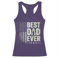 Best Dad Ever Racerback Tank Top Military Camo American Flag Father's Day