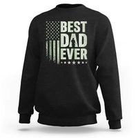 Best Dad Ever Sweatshirt Military Camo American Flag Father's Day