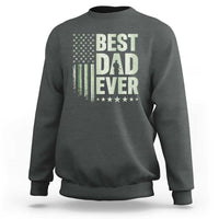 Best Dad Ever Sweatshirt Military Camo American Flag Father's Day