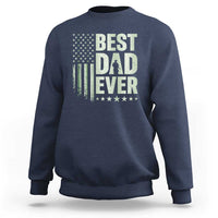 Best Dad Ever Sweatshirt Military Camo American Flag Father's Day