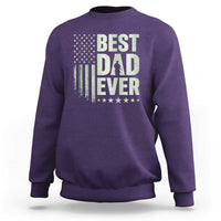 Best Dad Ever Sweatshirt Military Camo American Flag Father's Day