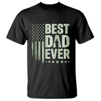 Best Dad Ever T Shirt Military Camo American Flag Father's Day