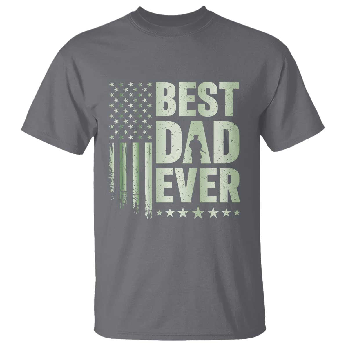 Best Dad Ever T Shirt Military Camo American Flag Father's Day