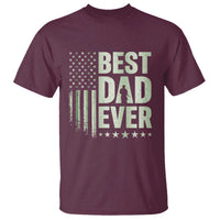 Best Dad Ever T Shirt Military Camo American Flag Father's Day