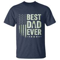 Best Dad Ever T Shirt Military Camo American Flag Father's Day