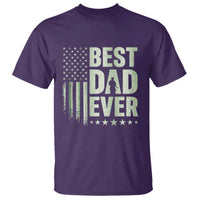 Best Dad Ever T Shirt Military Camo American Flag Father's Day
