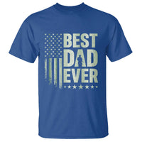 Best Dad Ever T Shirt Military Camo American Flag Father's Day