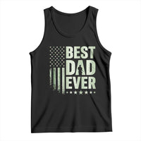 Best Dad Ever Tank Top Military Camo American Flag Father's Day
