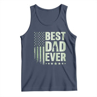 Best Dad Ever Tank Top Military Camo American Flag Father's Day