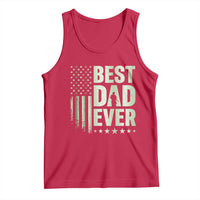 Best Dad Ever Tank Top Military Camo American Flag Father's Day