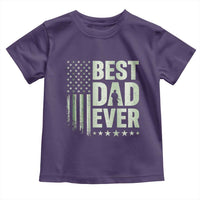 Best Dad Ever Toddler T Shirt Military Camo American Flag Father's Day