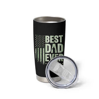Best Dad Ever Tumbler Cup Military Camo American Flag Father's Day