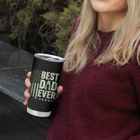 Best Dad Ever Tumbler Cup Military Camo American Flag Father's Day