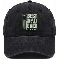 Best Dad Ever Washed Cotton Baseball Cap Military Camo American Flag Father's Day